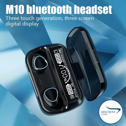 M10 Wireless TWS V5.1 EarBuds with Touch Display - (FREE Delivery)