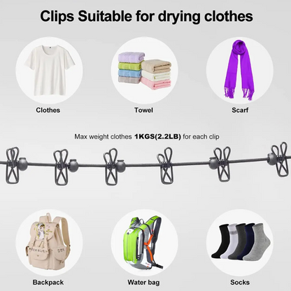 Portable Clothesline Clip and Hang Smart & Elegant Solution