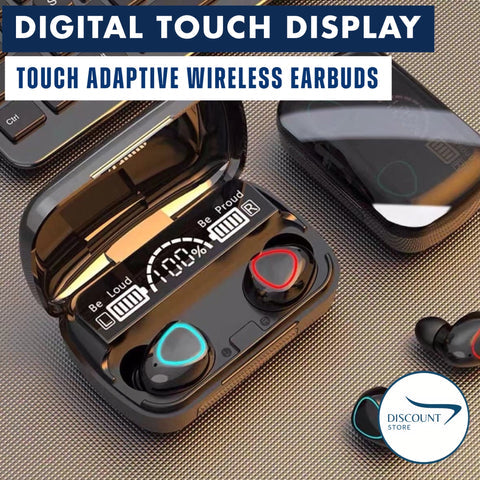 M10 Wireless TWS V5.1 EarBuds with Touch Display - (FREE Delivery)