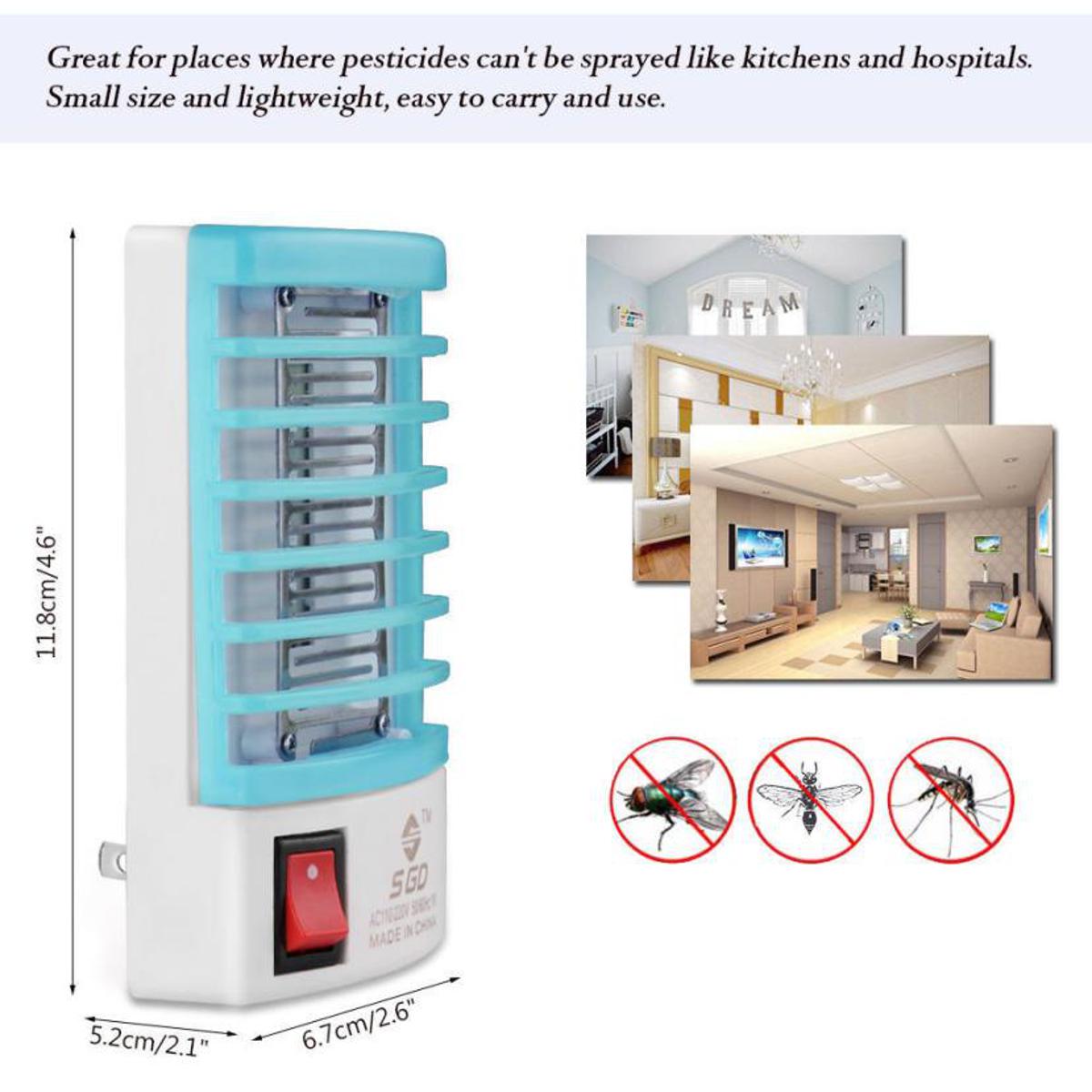 220V Socket Electric Mini Mosquito Killer Lamp LED Insect Killer Fly Bug Insect Housefly