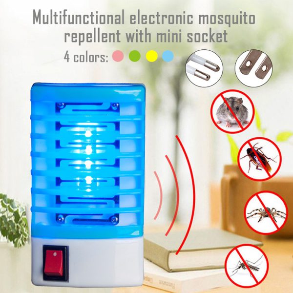 220V Socket Electric Mini Mosquito Killer Lamp LED Insect Killer Fly Bug Insect Housefly