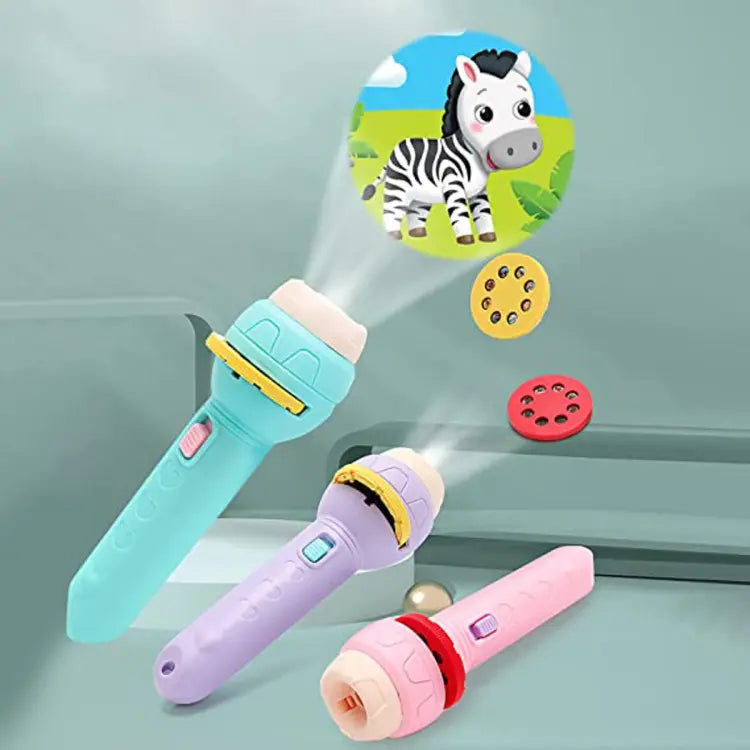 Baby Projector Torch Flashlight Children Early Education Toy (3 Cards)