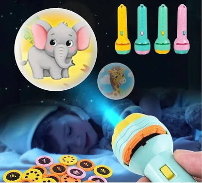 Baby Projector Torch Flashlight Children Early Education Toy (3 Cards)