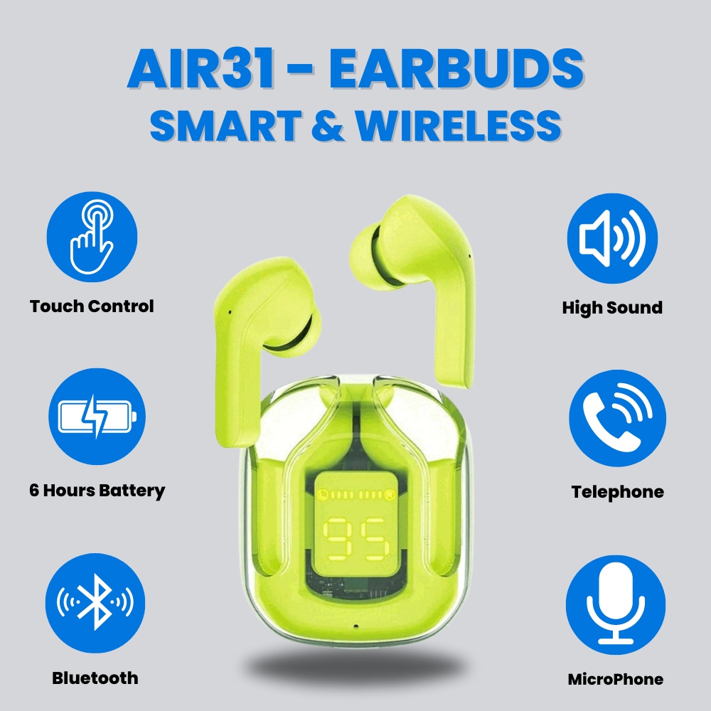 Air 31 TWS Earbuds Wireless with Mic Sport Gaming