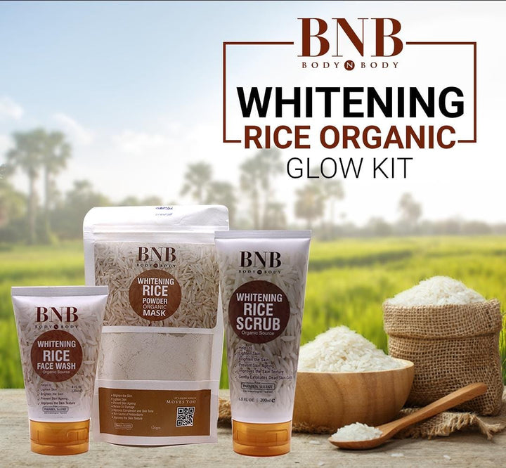 Bnb Whitening Rice Extract Bright & Glow Kit (with Box)