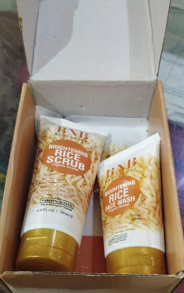 Bnb Whitening Rice Extract Bright & Glow Kit (with Box)